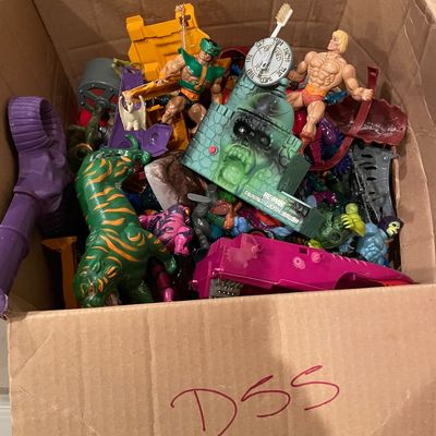 Sale Photo Thumbnail #508: Large box of multiple He-Man figures and more