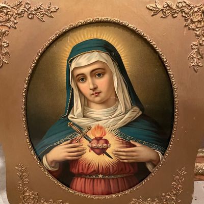 Sale Photo Thumbnail #520: Saint in gold frame