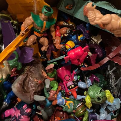 Sale Photo Thumbnail #506: Large box of multiple He-Man figures and more