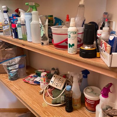 Sale Photo Thumbnail #215: Large lot of cleaning supplies and bulbs