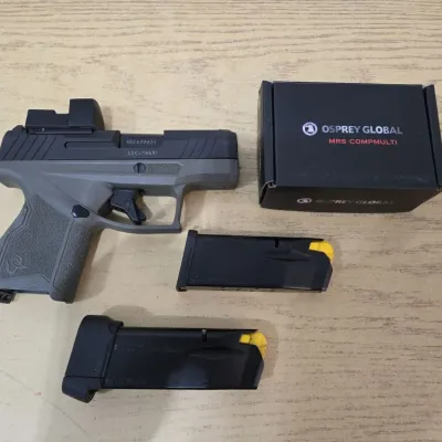Sale Photo Thumbnail #2: Taurus GC4 9mm Pistol # AGK478831 Tag 365
2 Mags - Mrs. Comp Multi Micro Reflex Red Dot Sight - Original Box