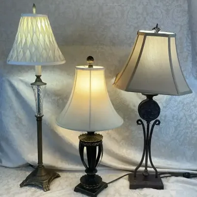Three (3) Assorted Decorative Table Lamps