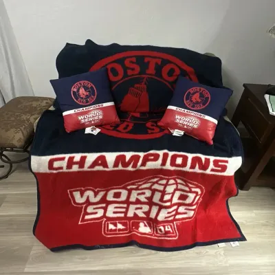 Boston Red Sox 2004 World Series Champions Blanket and Pillows