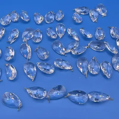 Collection of Faceted Teardrop Crystal Prisms