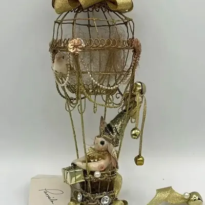 Pamela Amundson 1999 Limited Edition Handmade  Hot Air Balloon Figurine