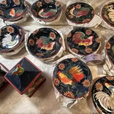 Susan Winget Rooster & Sunflower Dinnerware Collection by 
Certified International