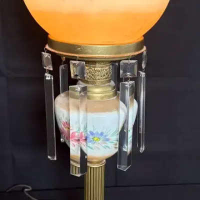 One-Of-A-Kind Hand-Painted “Gone with the Wind” Parlor Lamp