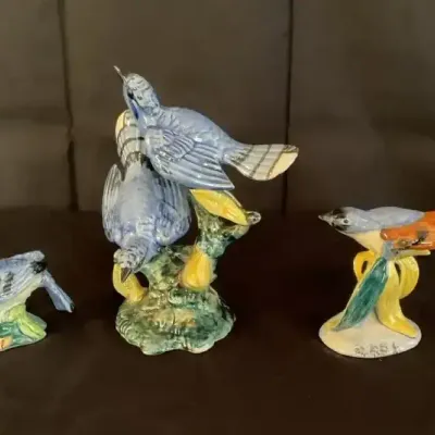 "Nature in Ceramics" – A Vibrant Trio of Hand-Painted Stangl Pottery Birds
