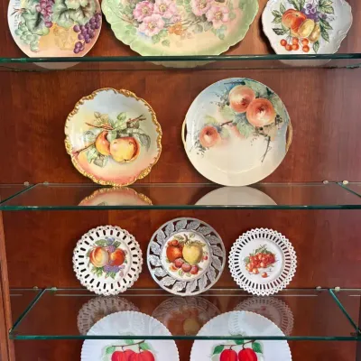 Lot of 10 Antique & Vintage Hand-Painted Porcelain Cabinet Plates – Haviland, KPM, J.P.L. France, & 