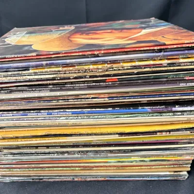 Huge Vintage Vinyl Record Lot - 56 LPs - Country, Classic Rock, Gospel & Soul