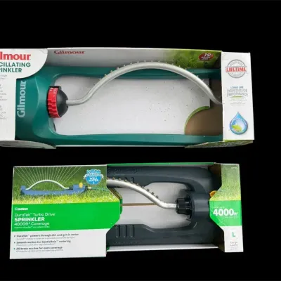 TJ929 Gilmour Oscillating Sprinkler and Melnor Turbo Drive Sprinkler