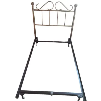 DG500 Gold-Tone Metal & Brass Headboard/Bedframe #1