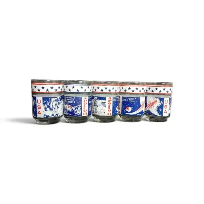 DG116 Libbey NASA Apollo Commemorative Tumbler Glasses