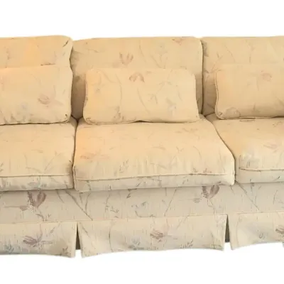 DG635 Three-Seater Sofa with Beige Floral Upholstery 