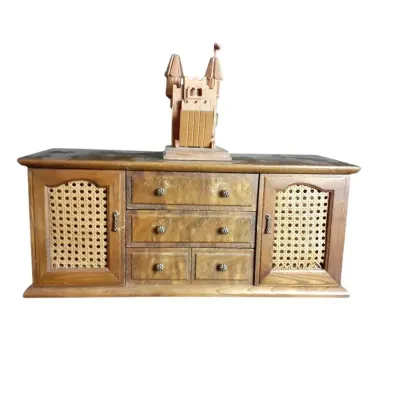 DG124 Vintage Wooden Jewelry Box / Music Box