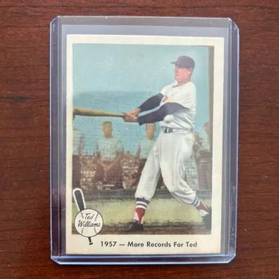 1959 Fleer Baseball Card. Ted Williams - 1957 More Records For Ted. Card #60