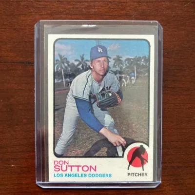 1973 Topps Baseball Card. Don Sutton - Los Angeles Dodgers. Card #10