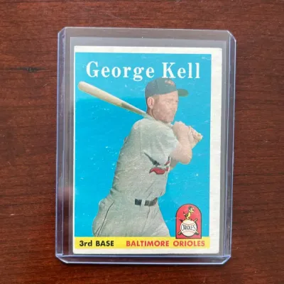 1958 Topps Baseball Card. George Kell - Baltimore Orioles. Card #40