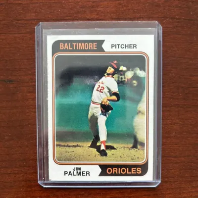 1974 Topps Baseball Card. Jim Palmer - Baltimore Orioles. Card #40