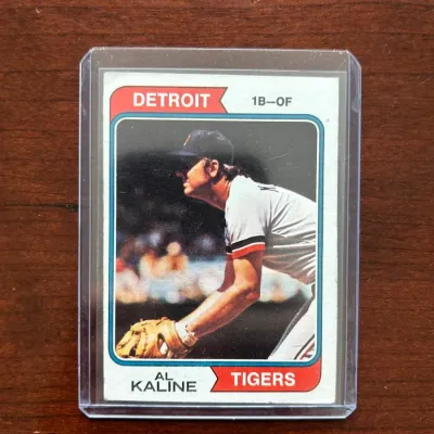 1974 Topps Baseball Card. Al Kaline - Detroit Tigers. Card #215