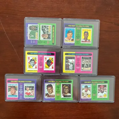 1975 'Mini' Vintage Sports Cards. Bob Gibson, Mickey Mantle, Ernie Banks, and More