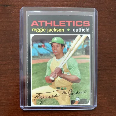 1971 Topps Baseball Card. Reggie Jackson - Oakland Athletics. Card #20