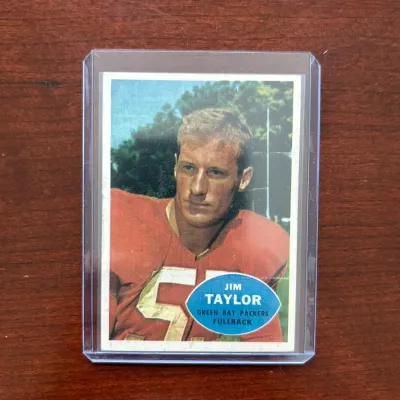 1960 Topps Football Card. Jim Taylor - Green Bay Packers. Card #52