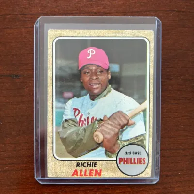 1968 Topps Baseball Card. Richie Allen - Philadelphia Phillies. Card #225