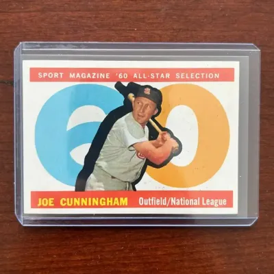 1960 Topps "High Number" Baseball Card. Joe Cunningham Allstar. Card #562
