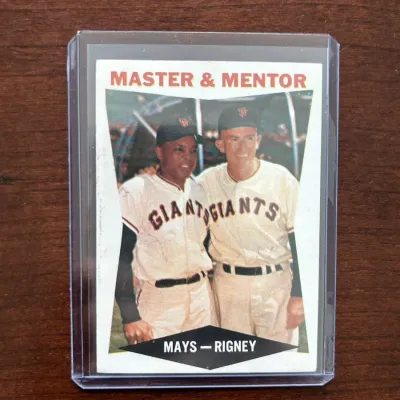 1960 Topps Baseball Card. Master & Mentor - Willie Mays. Card #7