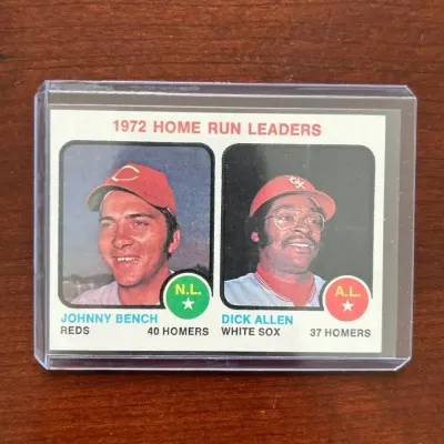 1973 Topps Baseball Home Run Leaders. Johnny Bench. Card #62 Card. 