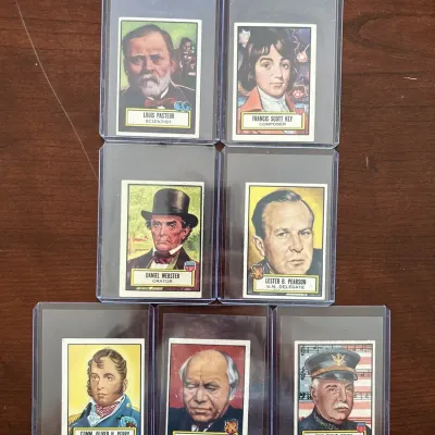 1952 Topps Look N See Cards. Daniel Webster, Louis Pasteur, and More
