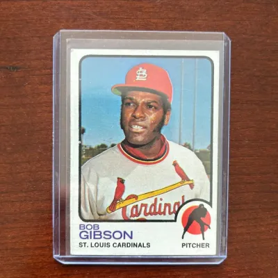 1973 Topps Baseball Card. Bob Gibson - St. Louis Cardinals. Card #19
