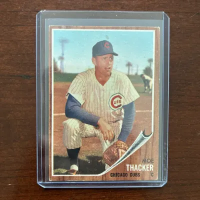 1962 Topps "High Number" Baseball Card. Moe Thacker - Chicago Cubs. Card #546