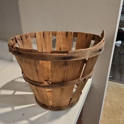 Sale Photo Thumbnail #642: Vintage Wooden Bushel Basket