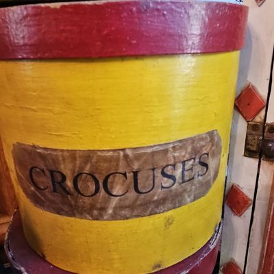 Sale Photo Thumbnail #596: Vintage Painted Wood Bandbox