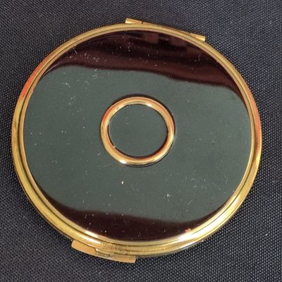 Sale Photo Thumbnail #356: Vintage Charles of the Ritz Black Enamel and Gold-Tone Compact