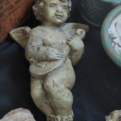 Cast Stone Cherub Wall Plaques