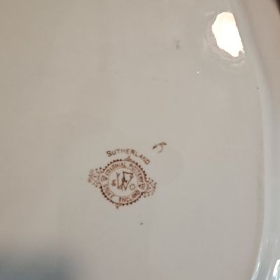 Sale Photo Thumbnail #270: Sutherland Colonial Pottery Stoke England Floral Platter