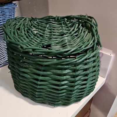 Sale Photo Thumbnail #640: Vintage Woven Wicker Basket