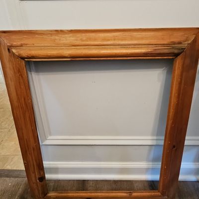 Sale Photo Thumbnail #554: Vintage Solid Pine Picture Frame