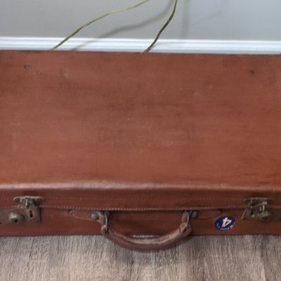 Sale Photo Thumbnail #122: Vintage Mid-Century Leather Suitcase