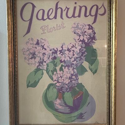 Sale Photo Thumbnail #549: Gaehrings Florist Vintage Lilac Advertising Print