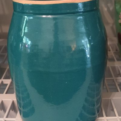 Sale Photo Thumbnail #653: Teal Glazed Ceramic Jar