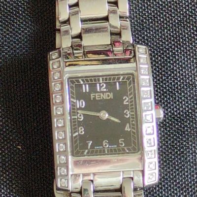 Sale Photo Thumbnail #307: Fendi Orologi Rectangular Diamond Bezel Watch