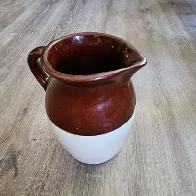 Sale Photo Thumbnail #757: Robinson Ransbottom Pottery (RRP Co.) Two-Tone Stoneware Pitcher