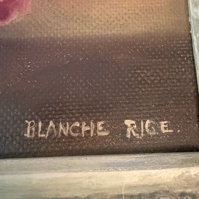 Sale Photo Thumbnail #520: Blanche Rice Floral Still Life Oil Painting
