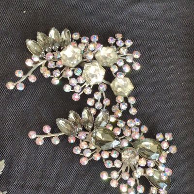 Sale Photo Thumbnail #347: Mid-Century Aurora Borealis Rhinestone Spray Dress Clips