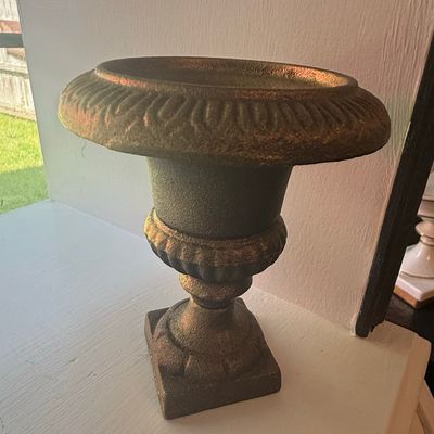 Set of 5 Neoclassical Style Cast Metal Urns