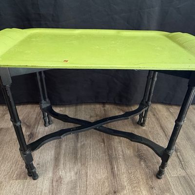 Sale Photo Thumbnail #104: Vintage Toleware Tray Table with Folding Stand